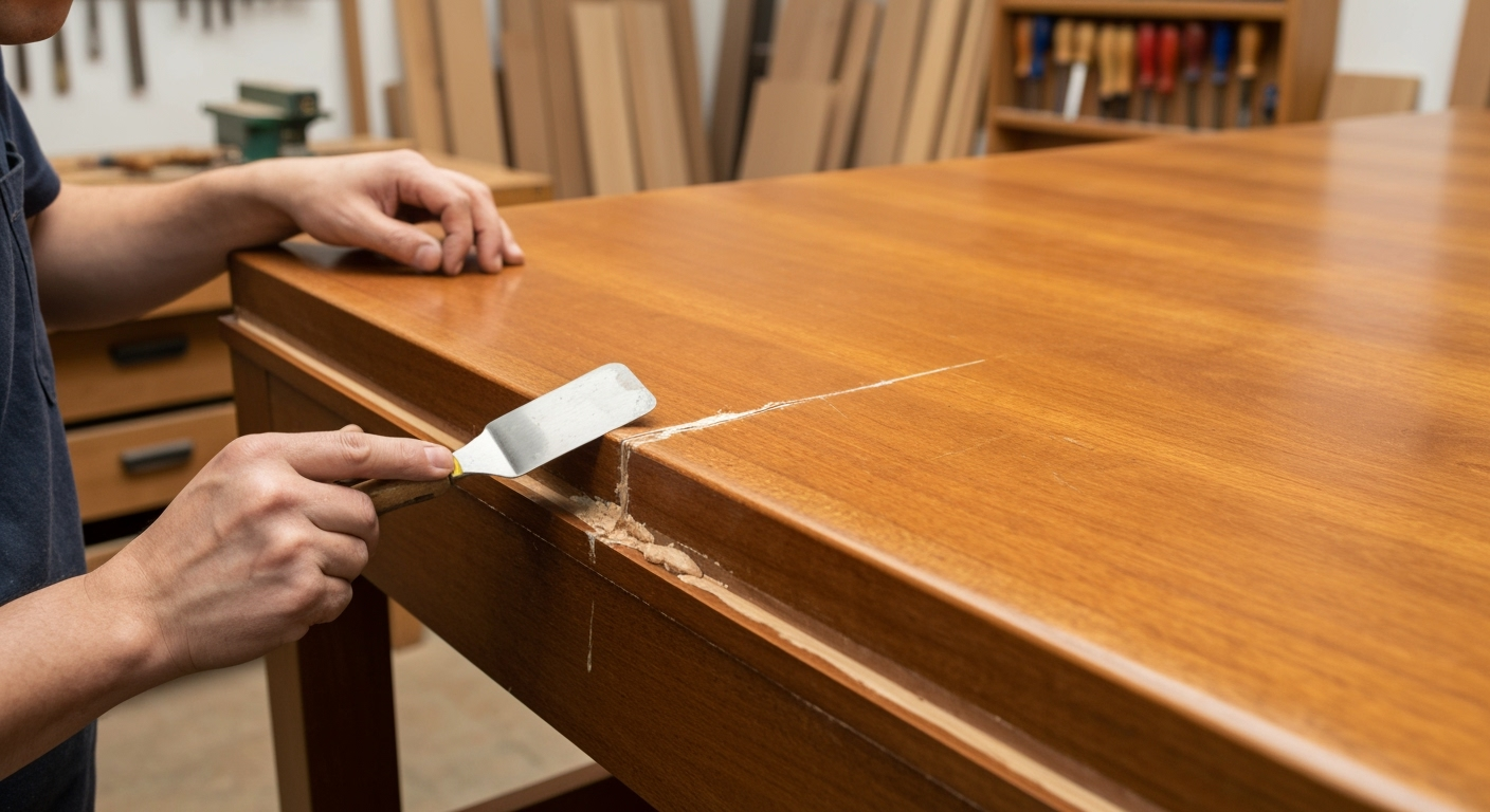 Jak naprawić odprysk na meblach lakierowanych? Krok po kroku 2