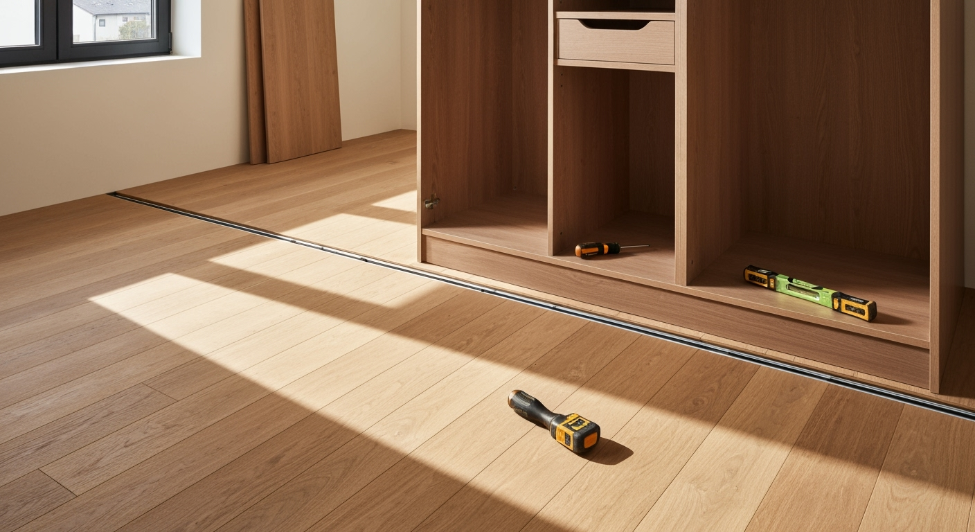 Jak samodzielnie wymienić panele pod szafą w zabudowie? Krok po kroku 2